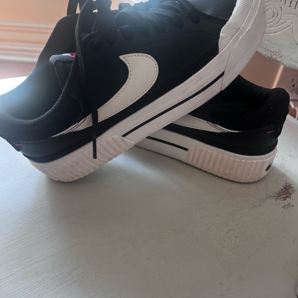 Nike Platform Black and White Sneakers